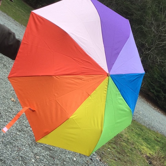 Banana Republic Accessories - Rainbow sunny umbrella banana republic Easter egg parade gift basket travel y2k